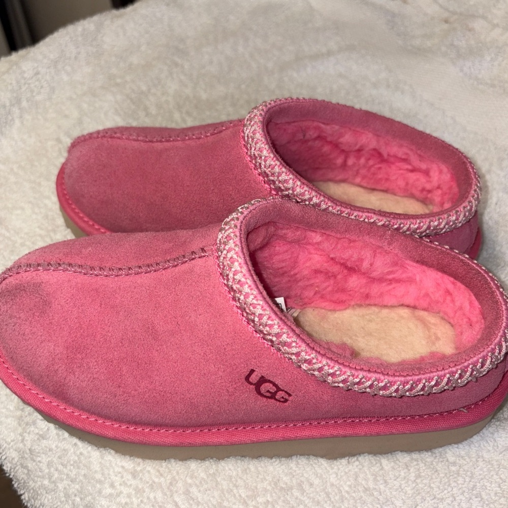 UGG Pink Suede Slippers